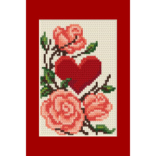 Sestava blahopřání s vyšíváním křižkovým stehem - č. 0080 Sestava blahopřání s vyšíváním křižkovým stehem - č. 0080