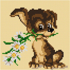 Sestava pro vyšívání křížkovým stehem Malwina 15x15cm - č. 1010 Sestava pro vyšívání křížkovým stehem Malwina 15x15cm - č. 1010