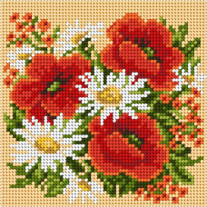 Sestava pro vyšívání křížkovým stehem Malwina 15x15cm - č. 1016 Sestava pro vyšívání křížkovým stehem Malwina 15x15cm - č. 1016