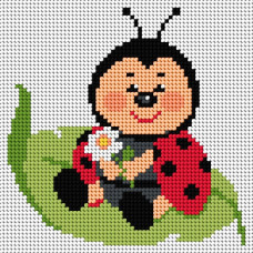 Sestava pro vyšívání křížkovým stehem Malwina 15x15cm - č. 1023 Sestava pro vyšívání křížkovým stehem Malwina 15x15cm - č. 1023