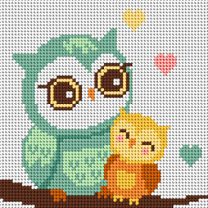 Sestava pro vyšívání křížkovým stehem Malwina 15x15cm - č. 1041 Sestava pro vyšívání křížkovým stehem Malwina 15x15cm - č. 1041