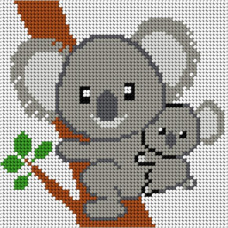Sestava pro vyšívání křížkovým stehem Malwina 15x15cm - č. 1045 Sestava pro vyšívání křížkovým stehem Malwina 15x15cm - č. 1045
