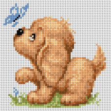 Sestava pro vyšívání křížkovým stehem Malwina 15x15cm - č. 1051 Sestava pro vyšívání křížkovým stehem Malwina 15x15cm - č. 1051