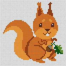 Sestava pro vyšívání křížkovým stehem Malwina 15x15cm - č. 1055 Sestava pro vyšívání křížkovým stehem Malwina 15x15cm - č. 1055