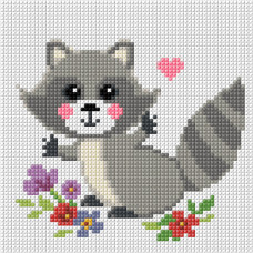 Sestava pro vyšívání křížkovým stehem Malwina 15x15cm - č. 1058 Sestava pro vyšívání křížkovým stehem Malwina 15x15cm - č. 1058