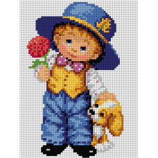 Sestava pro vyšívání křížkovým stehem Malwina 15x20cm - č. 2024 Sestava pro vyšívání křížkovým stehem Malwina 15x20cm - č. 2024