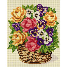 Sestava pro vyšívání křížkovým stehem Malwina 24x30cm - č. 6019 Sestava pro vyšívání křížkovým stehem Malwina 24x30cm - č. 6019