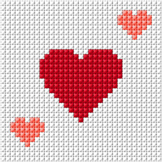 Sestava pro vyšívání křížkovým stehem Malwina 8x8cm - č. 0105 Sestava pro vyšívání křížkovým stehem Malwina 8x8cm - č. 0105