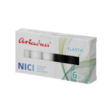 Sestava elastických nití Artyn Flex 120/180 m - 6 nití (Elastic White&Black)