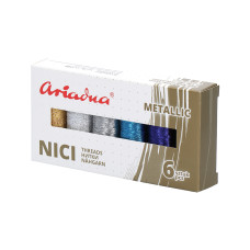 Sestava nití Metallic Sky Silva 30N/150 m a 40N/250 m - 6 barev (nebe)