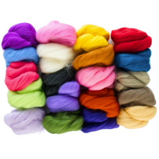 Sada vln k plstění Merino 20 barev Sada vln k plstění Merino 20 barev