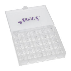 Sada 25 plastových cívek v krabičce pro Pfaff Smarter, Ambition, Passport, Creative Sada 25 plastových cívek v krabičce pro Pfaff Smarter, Ambition, Passport, Creative