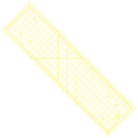 Rastrové pravítko na patchwork 16x60cm M1660-YW žluté Rastrové pravítko na patchwork 16x60cm M1660-YW žluté