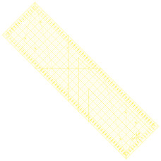 Rastrové pravítko na patchwork 16x60cm M1660-YW žluté Rastrové pravítko na patchwork 16x60cm M1660-YW žluté