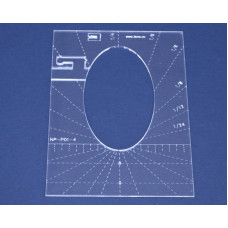 Quiltovací pravítko elipsa 4" NP-P01-4 Quiltovací pravítko elipsa 4" NP-P01-4