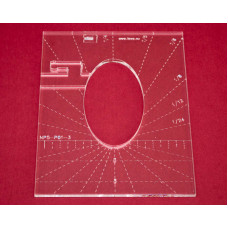 Quiltovací pravítko elipsa 3" NP5-P01-3 (5 mm) Quiltovací pravítko elipsa 3" NP5-P01-3 (5 mm)