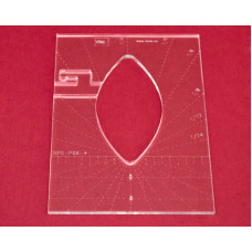 Quiltovací pravítko list 4" NP5-P06-4 (5 mm) Quiltovací pravítko list 4" NP5-P06-4 (5 mm)