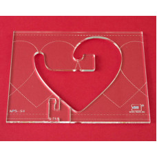 Quiltovací pravítko bordura srdce NP5-S4 (5 mm) Quiltovací pravítko bordura srdce NP5-S4 (5 mm)