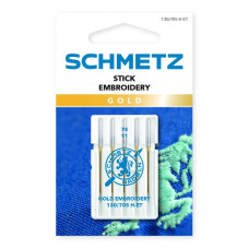 Jehly vyšívací zlaté 130/705 H-ET VMS 75 GOLD EMBROIDERY Jehly vyšívací zlaté 130/705 H-ET VMS 75 GOLD EMBROIDERY