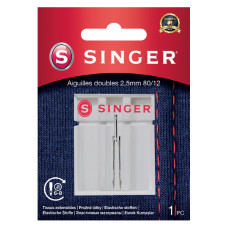 Dvojjehla na streč Singer 2,5 mm 1x80 Dvojjehla na streč Singer 2,5 mm 1x80