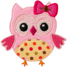 Nažehlovačka Růžová sova 7,5 x 7,5 cm Monoquick Nažehlovačka Růžová sova 7,5 x 7,5 cm Monoquick