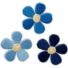 Nažehlovačka Modré květy 2,6 x 2,6 cm Monoquick Nažehlovačka Modré květy 2,6 x 2,6 cm Monoquick