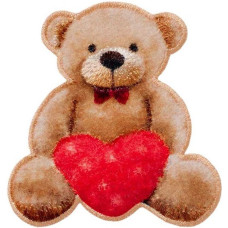 Nažehlovačka Medvídek se srdíčkem 5,4 x 5,1 cm Monoquick Nažehlovačka Medvídek se srdíčkem 5,4 x 5,1 cm Monoquick