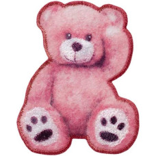 Nažehlovačka Růžový medvídek 5,5 x 4,5 cm Monoquick Nažehlovačka Růžový medvídek 5,5 x 4,5 cm Monoquick