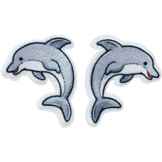 Nažehlovačka Skákající delfíni 4,1 x 3,4 cm Monoquick Nažehlovačka Skákající delfíni 4,1 x 3,4 cm Monoquick