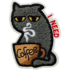 Nažehlovačka I need coffee kočka 6,0 x 4,3 cm Monoquick Nažehlovačka I need coffee kočka 6,0 x 4,3 cm Monoquick