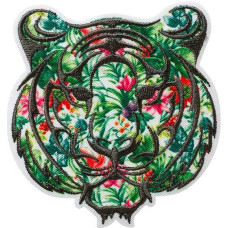 Nažehlovačka tygr květinový motiv 7,5 x 9,5 cm Monoquick