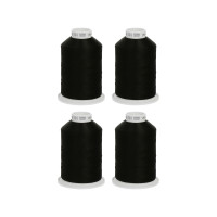 Ariadna Overlocková nit, 4 kusy - černá
