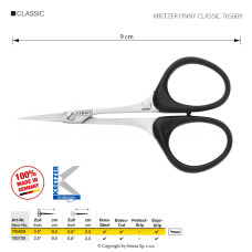 Nůžky vyšívací se zahnutým ostřím KRETZER FINNY CLASSIC 765609