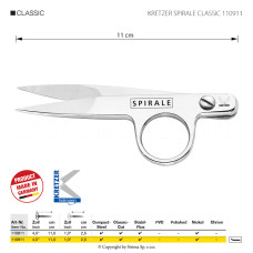 Odstřihávací nůžky / cvakačky KRETZER SPIRALE CLASSIC 110911