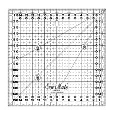 Rastrové pravítko pro patchwork 16x16cm, černé TEXI 4066 Rastrové pravítko pro patchwork 16x16cm, černé TEXI 4066