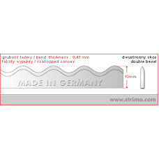 Nůž do pásové pily 3860x10x0,45mm convex BS