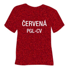 Glitrová hrubá nažehlovací fólie POLI-TAPE Craft - červená Glitrová hrubá nažehlovací fólie POLI-TAPE Craft - červená