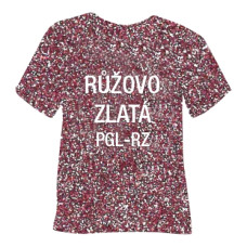 Glitrová hrubá nažehlovací fólie POLI-TAPE Craft - růžovo-zlatá
