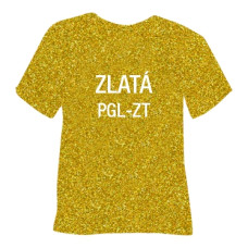 Glitrová hrubá nažehlovací fólie POLI-TAPE Craft - zlatá
