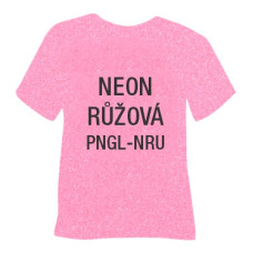 Neonová glitrová hrubá nažehlovací fólie POLI-TAPE Craft - růžová Neonová glitrová hrubá nažehlovací fólie POLI-TAPE Craft - růžová