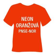 Neonová semišová hrubá nažehlovací fólie POLI-TAPE Craft - oranžová