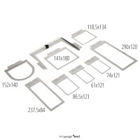 Sada rychloupínacích rámů 8 V 1 pro vyšívací stroj TEXI 1501 Sada rychloupínacích rámů 8 V 1 pro vyšívací stroj TEXI 1501