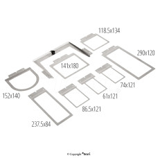 Sada rychloupínacích rámů 8 V 1 pro vyšívací stroj TEXI 1501
