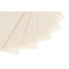 Filc na vyšívání, látková plsť, arch 20 x 30 cm, 1 ks - P001 sloní kost