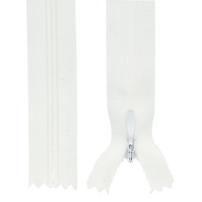 Zip spirálový skrytý 3 mm, 30 cm, nedělitelný, jezdec dekorativní - 101 Zip spirálový skrytý 3 mm, 30 cm, nedělitelný, jezdec dekorativní - 101