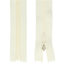 Zip spirálový skrytý 3 mm, 30 cm, nedělitelný, jezdec dekorativní - 103 Zip spirálový skrytý 3 mm, 30 cm, nedělitelný, jezdec dekorativní - 103